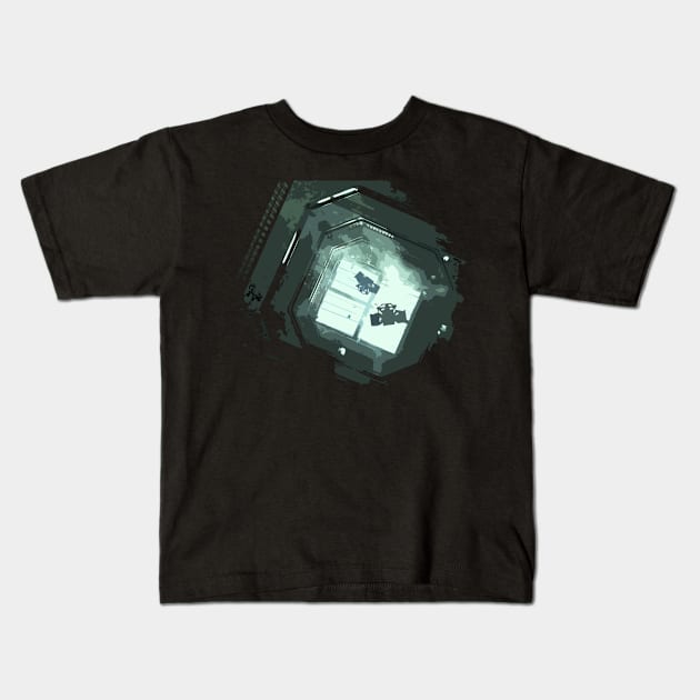 Abstract Drones Searching Kids T-Shirt by Cerberus4444